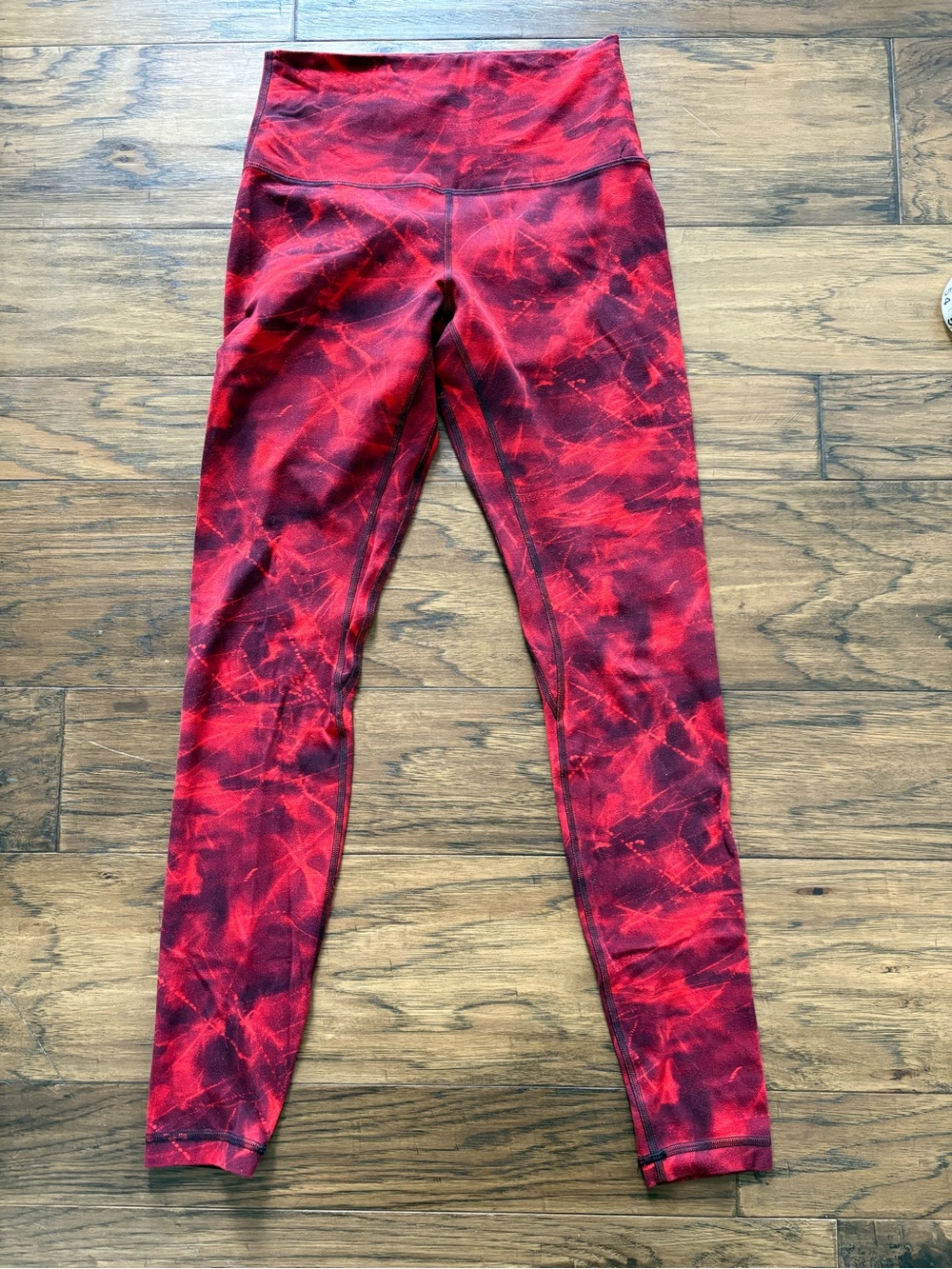 lululemon athletica Red Marble High-Rise Leggings